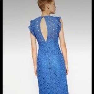 ZARA Guipure Lace Cocktail Dress – Cobalt Blue | Size S | NWT